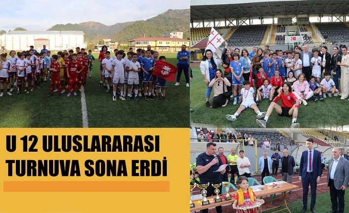 U12 ULUSLARARASI ARHAVİ FUTBOL TURNUVASI ARHAVİ İLÇE STADINDA YAPILDI