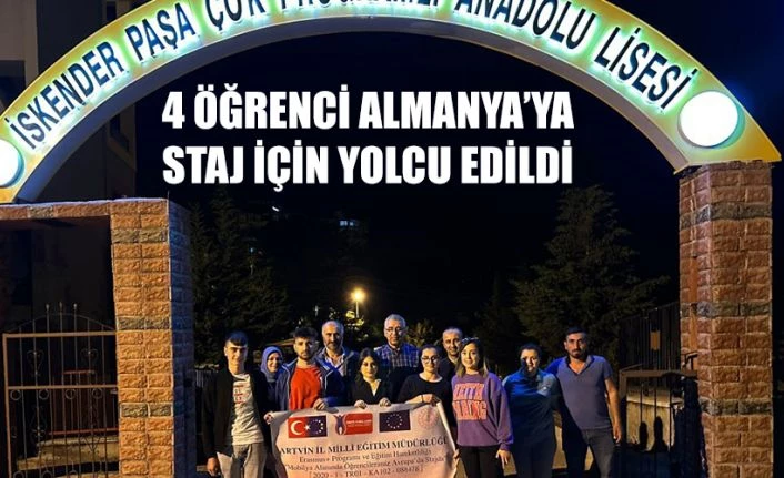 4 öğrenci Almanya (Dorsten) şehrinde staj çalışmalarını gerçekleştirmek için yolcu edildiler.