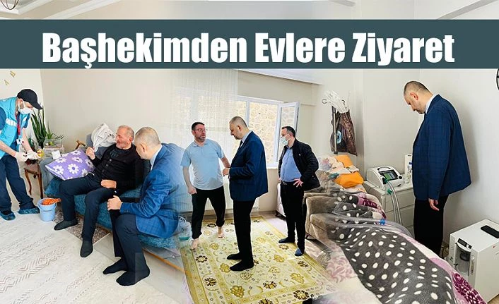 Evde bakım hizmeti görenleri ziyaret etti