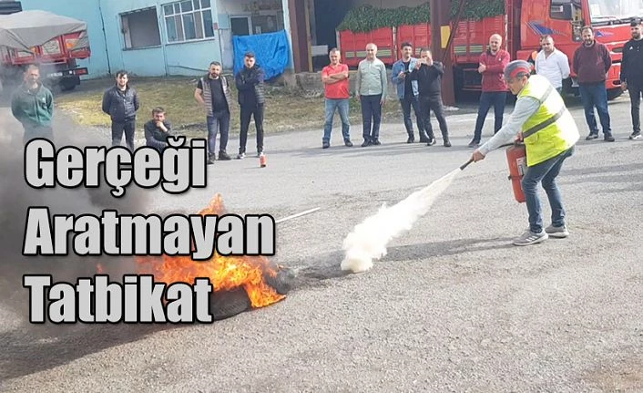 KENDİRLİ CAYKUR’DA YANGIN TATBİKATI