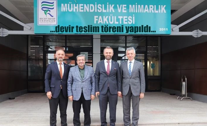 Mühendislik ve Mimarlık Fakültesinde Devir Teslim Töreni