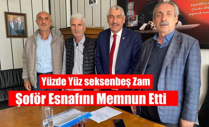 Yüzde yüz seksenbeş zam yapıldı