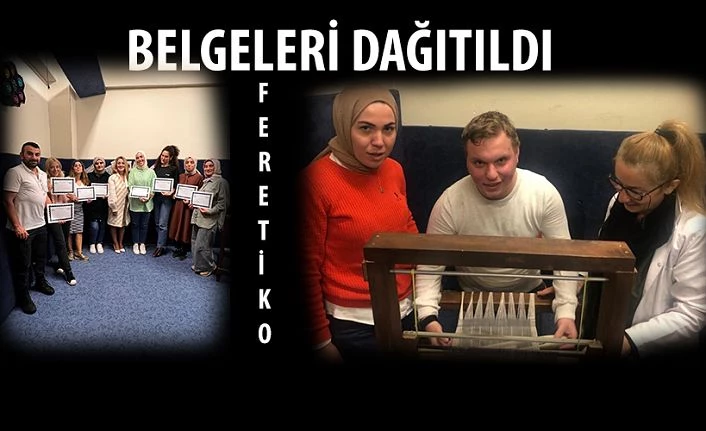 Feretiko bezi dokuyan özel öğrencilere belgeleri verildi