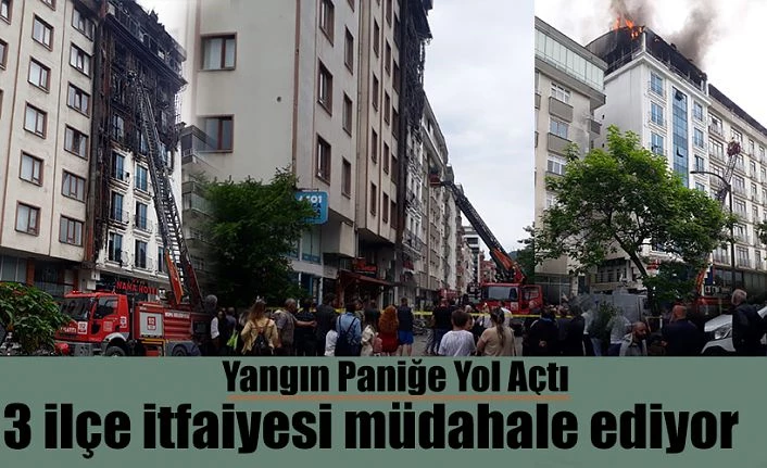 İlçe Merkezinde bulunan Otelde korkutan yangın