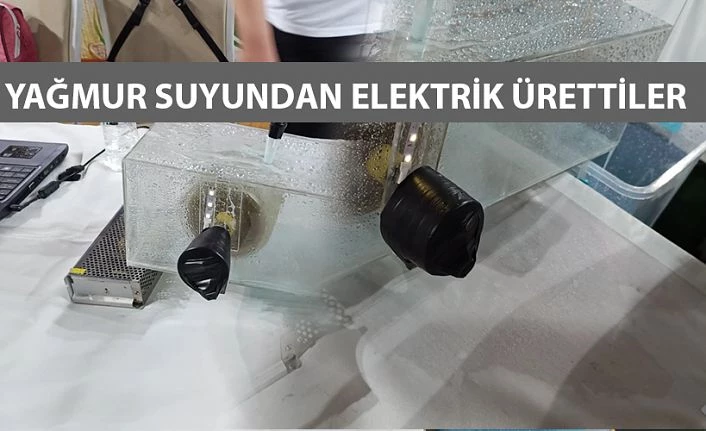 Liseliler yağmur suyundan elektrik üretti