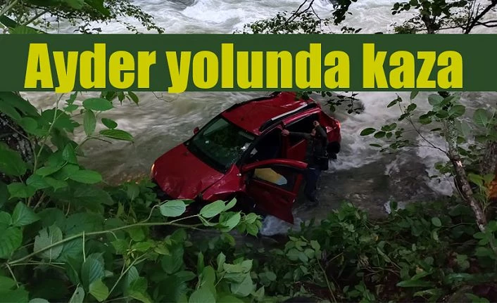 Rize’de kaza maddi hasarla atlatıldı