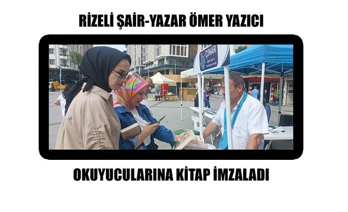 Rizeli Yazar Ömer Yazıcı İmza Gününde Okurlarıyla Buluştu