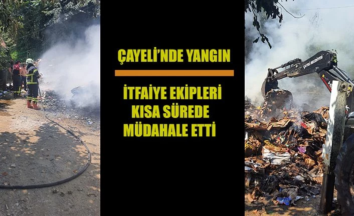 Geri dönüşüm alanında yangın