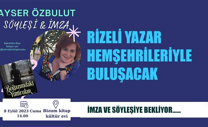 Rizeli Yazar kitaplarını imzalayacak