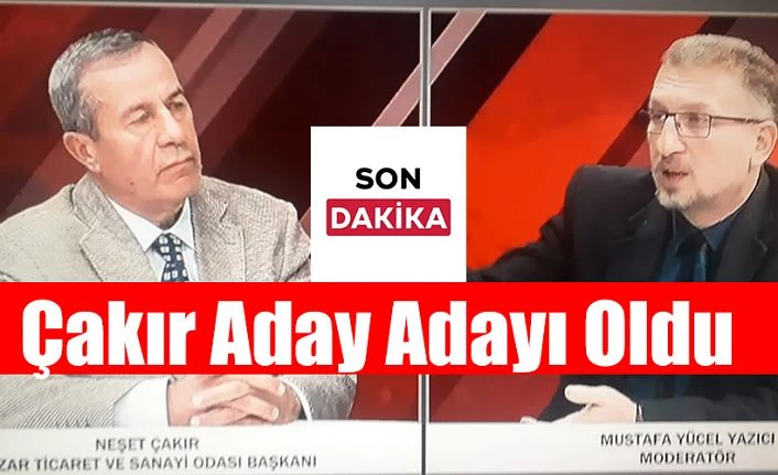 Başkan Çakır Canlı Yayında açıkladı. Aday adayıyım