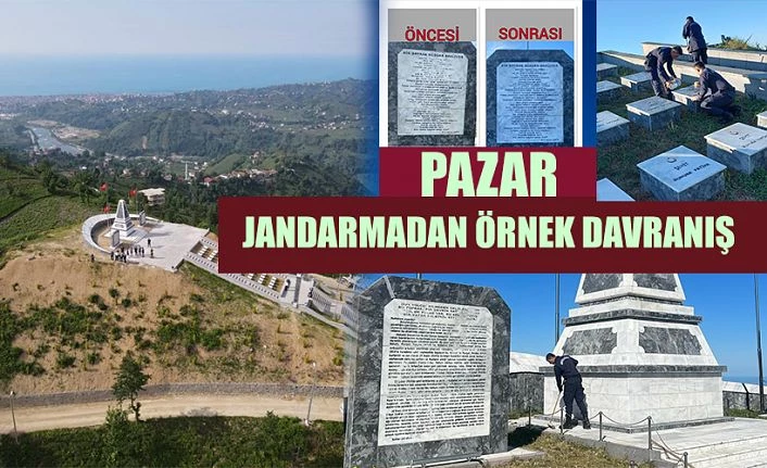 Jandarmalar Müfreze Şehitliğini temizledi