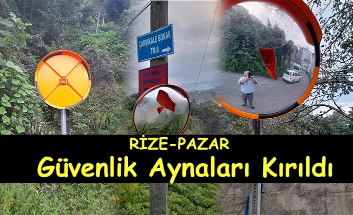 Trafik güvenliğini sağlayan aynalar hedefleri oldu