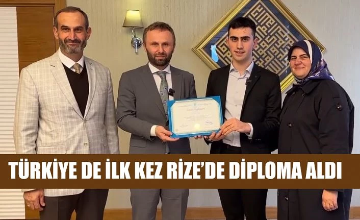 Türkiye’nin ilk otizmli resim iş öğretmeni diplomasını aldı
