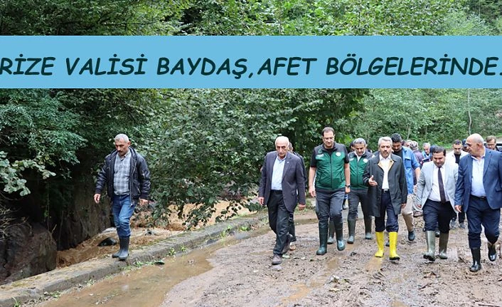 Vali Baydaş, Heyelan Olan Köylerde İncelemelerde Bulundu