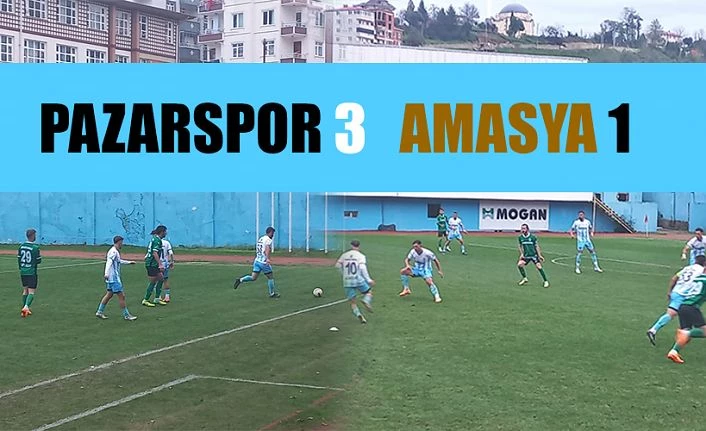 Pazarspor evinde Amasyaspor’u konuk etti. Pazarspor karşılaşmayı 3-1 kazandı