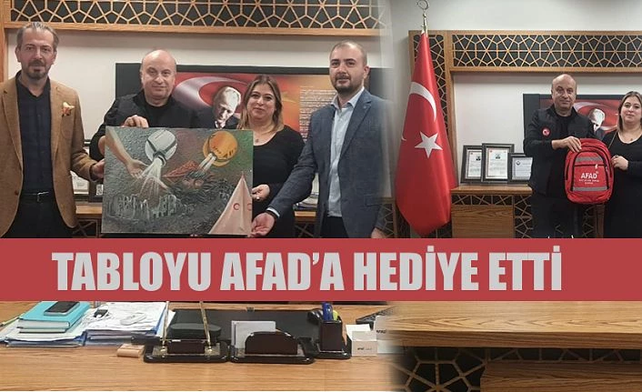 Deprem tablosunu AFAD’a hediye etti