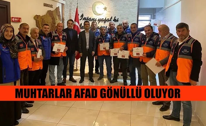 Muhtarlar AFAD Gönüllüsü Oluyor