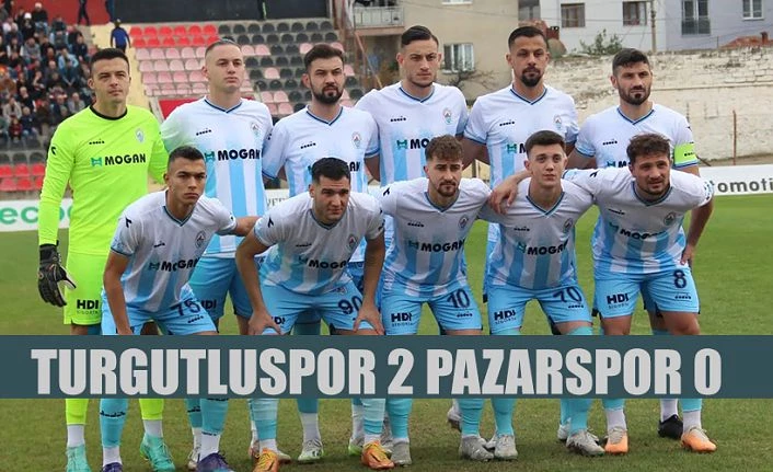 Pazarspor 2-0 mağlup oldu