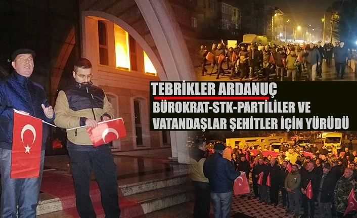 ŞEHİTLER İÇİN TEK YÜREK OLDULAR